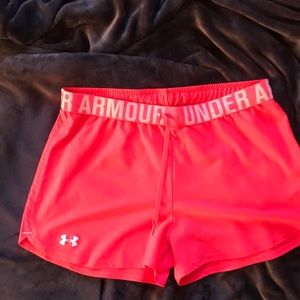 Coral Under Armour shorts